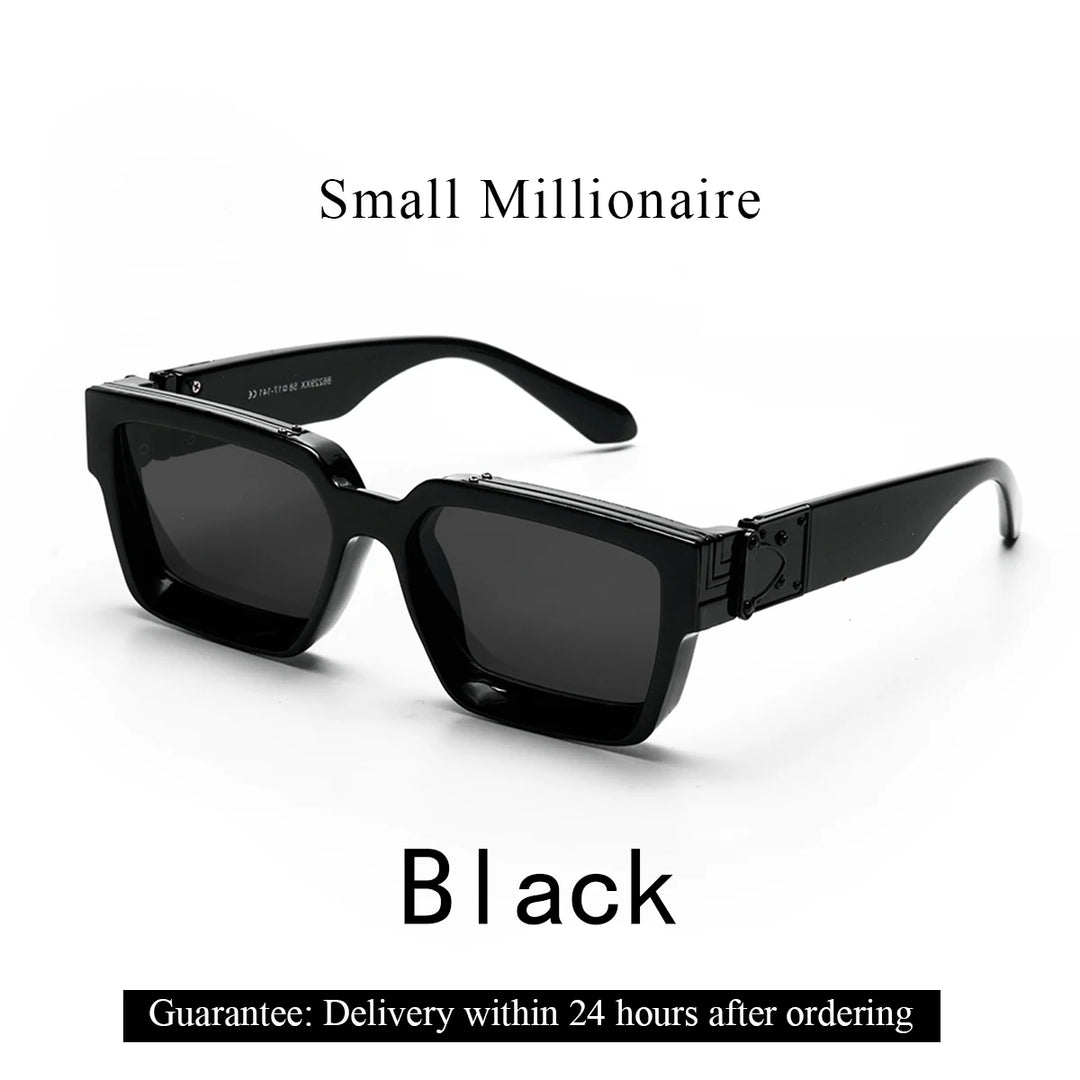 Ruiao Retro Black Millionaire Shades Luxury Sunglasses 2026 For Men Designer Famous Brand Square Sun Glasses Man Women Sunglass