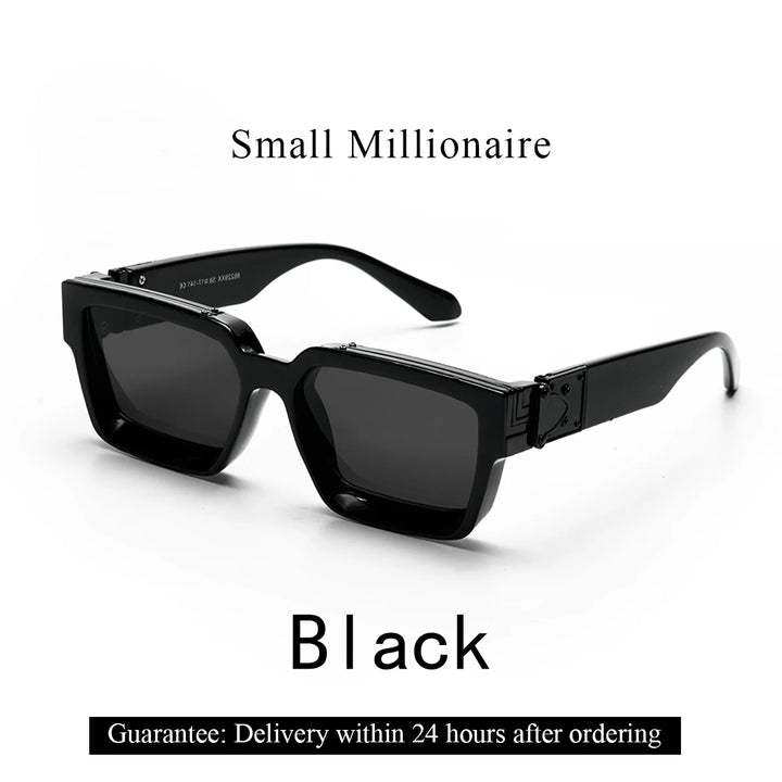 Ruiao Retro Black Millionaire Shades Luxury Sunglasses 2026 For Men Designer Famous Brand Square Sun Glasses Man Women Sunglass