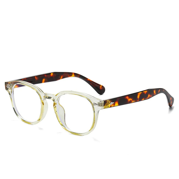 JNPCXI Quality New Retro Round Sunglasses Women Fashion Rivets Decoration Shades UV400 Men Punk Leopard Sun Glasses
